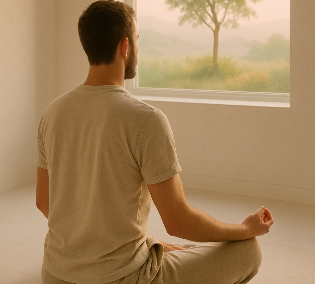 איש עושה יוגה